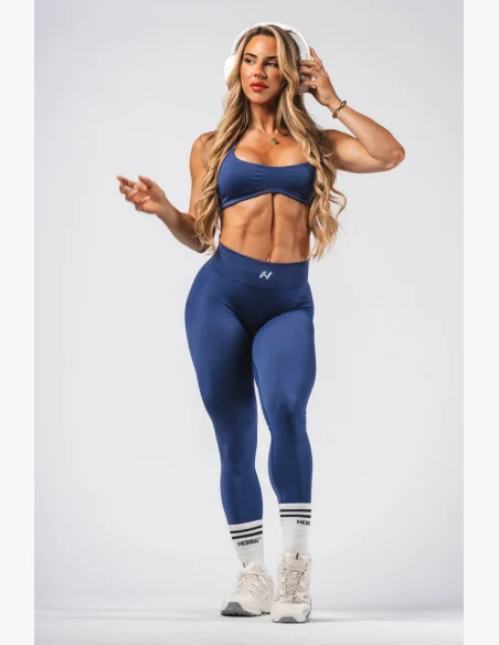 NEBBIA Bezešvá Lift-Up podprsenka Flow Seamless modrá