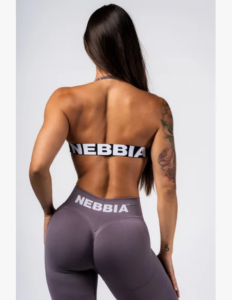 NEBBIA Bezešvá Lift-Up podprsenka Flow Seamless šedá