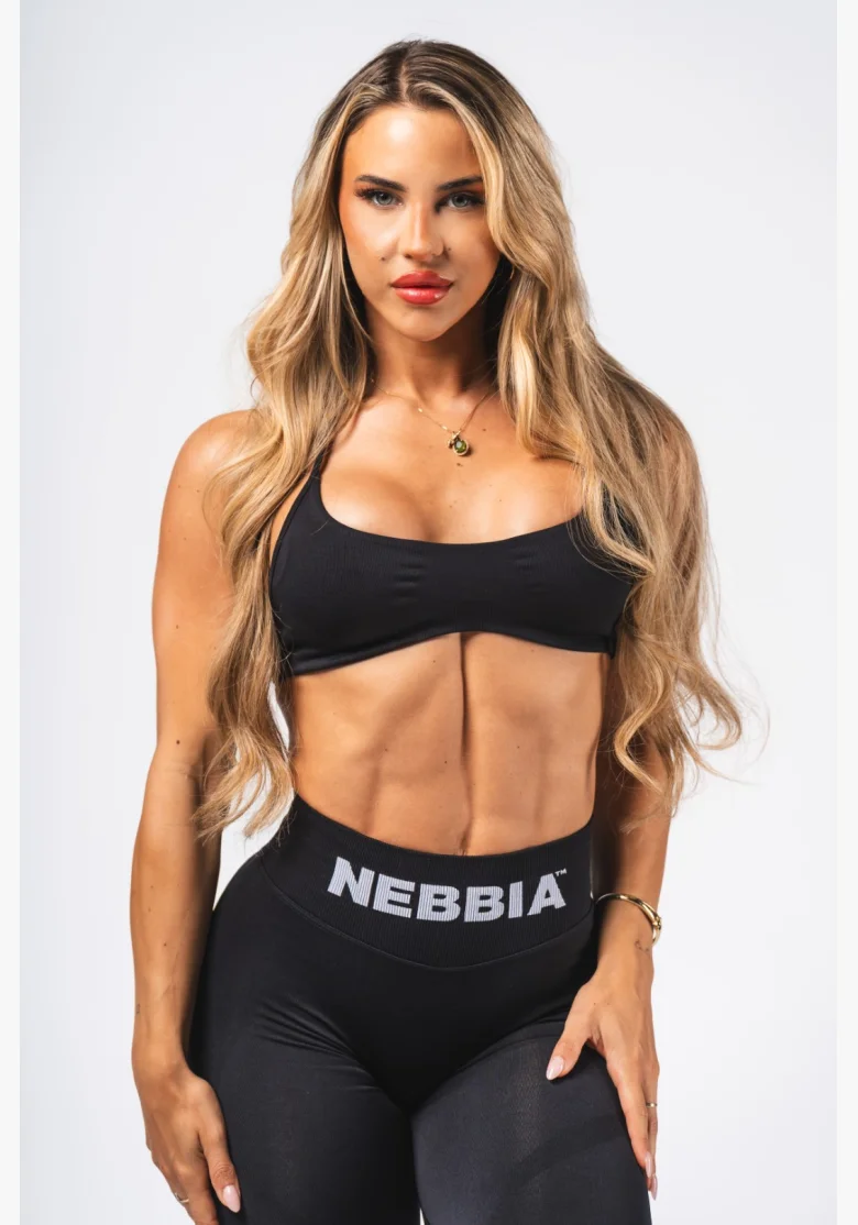 NEBBIA Bezešvá Lift-Up podprsenka Flow Seamless černá