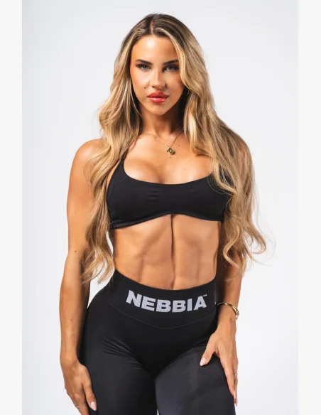 NEBBIA Bezešvá Lift-Up podprsenka Flow Seamless černá