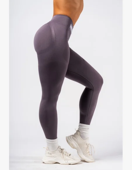 NEBBIA Bezešvé extra push-up legíny s vysokým pasem Flow Seamless šedé