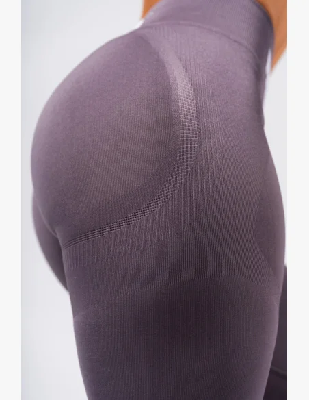 NEBBIA Bezešvé extra push-up legíny s vysokým pasem Flow Seamless šedé