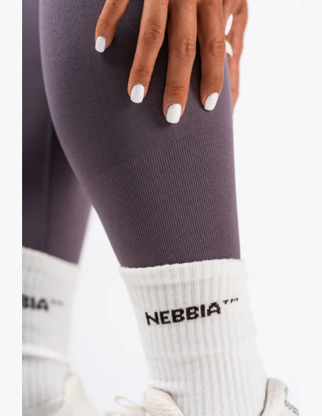 NEBBIA Bezešvé extra push-up legíny s vysokým pasem Flow Seamless šedé