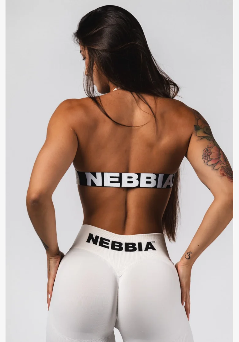 NEBBIA Bezešvé extra push-up legíny s vysokým pasem Flow Seamless krémové