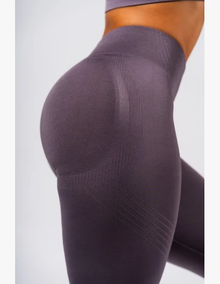 NEBBIA Tvarující bezešvé maximum push-up legíny FLOW SEAMLESS šedé