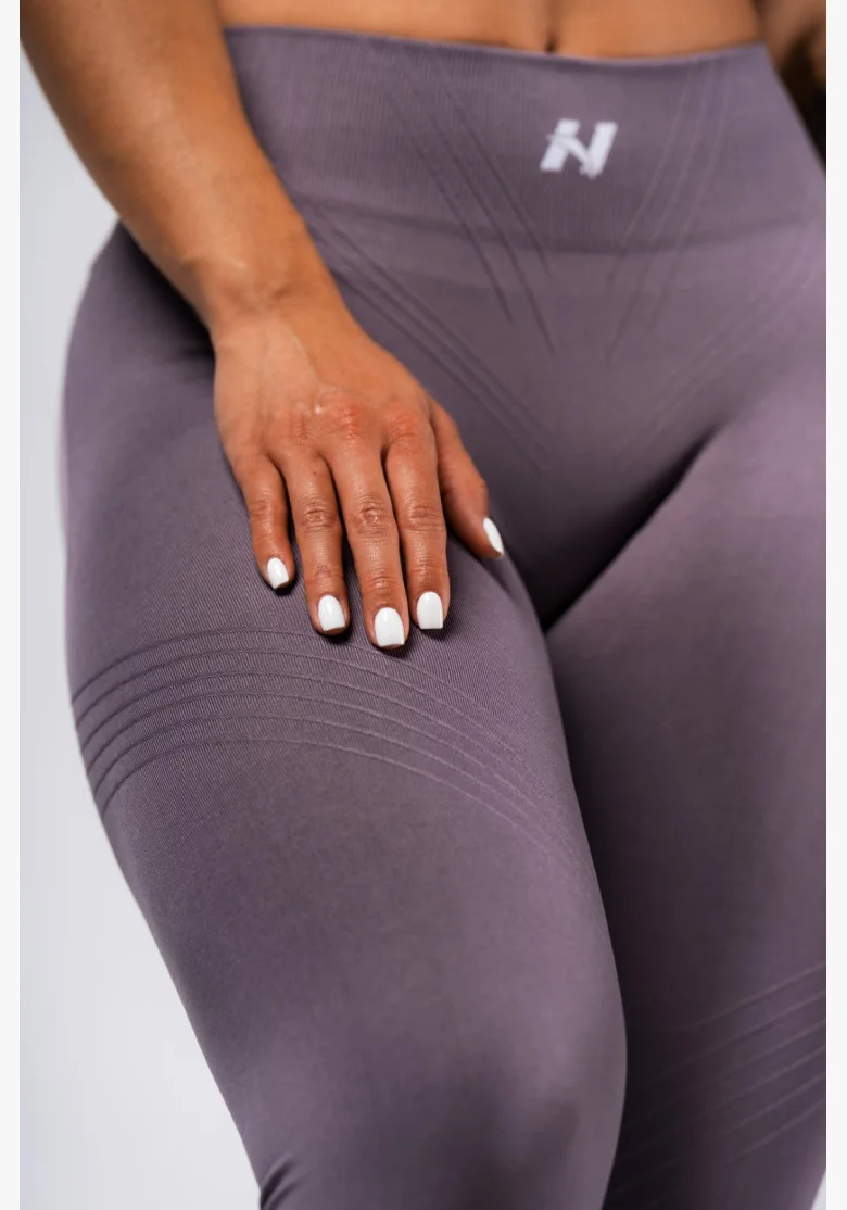 NEBBIA Tvarující bezešvé maximum push-up legíny FLOW SEAMLESS šedé
