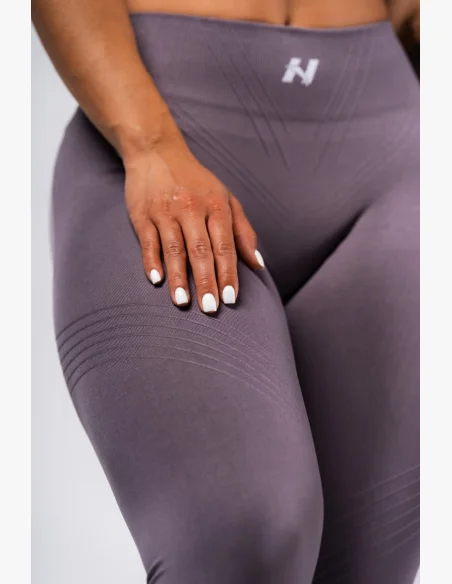 NEBBIA Tvarující bezešvé maximum push-up legíny FLOW SEAMLESS šedé