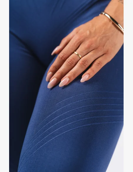 NEBBIA Tvarující bezešvé maximum push-up legíny FLOW SEAMLESS modré