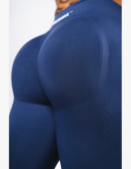 NEBBIA Tvarující bezešvé maximum push-up legíny FLOW SEAMLESS modré