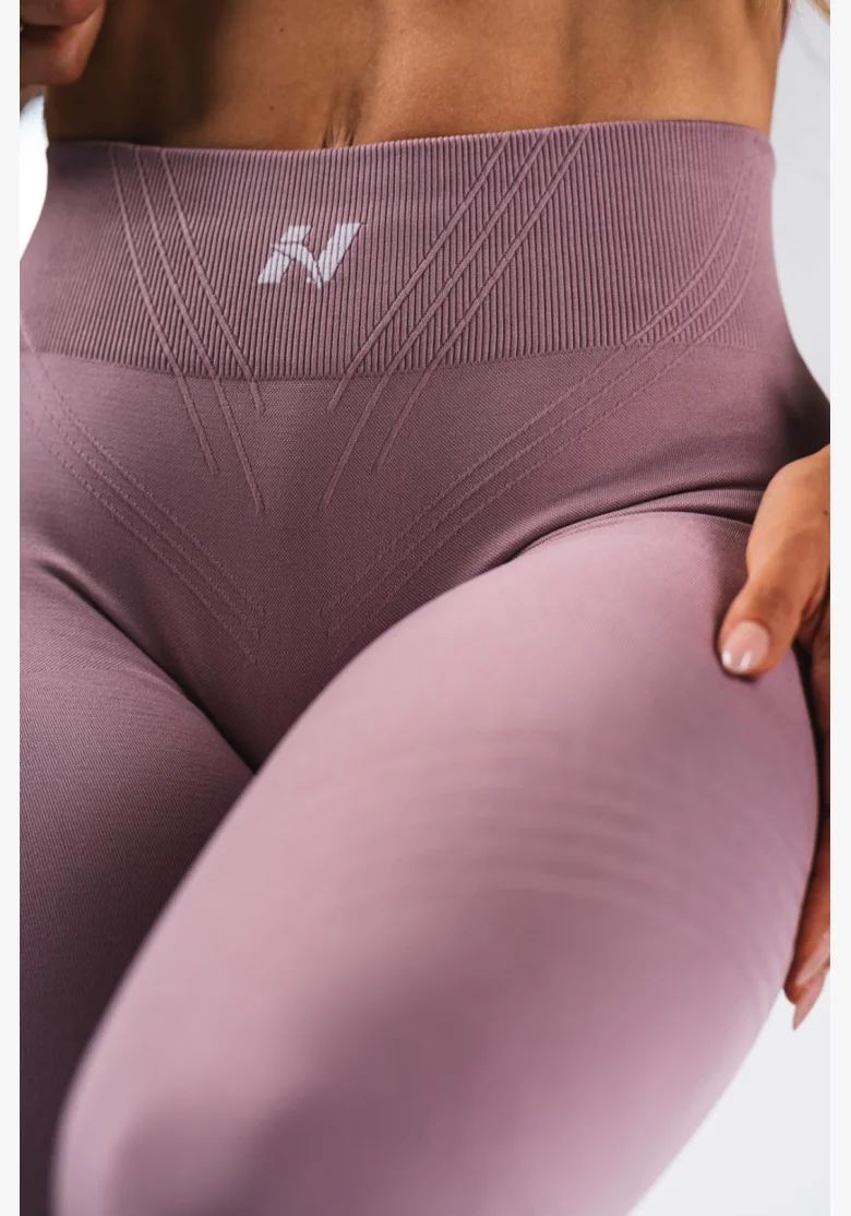 NEBBIA Tvarující bezešvé maximum push-up legíny FLOW SEAMLESS růžové