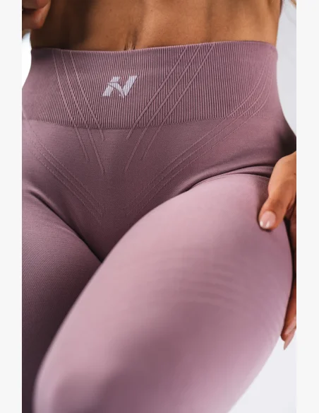 NEBBIA Tvarující bezešvé maximum push-up legíny FLOW SEAMLESS růžové