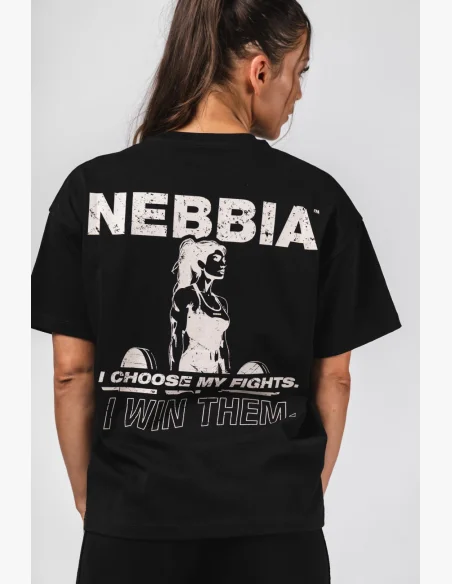 NEBBIA Oversized tričko RESET černé