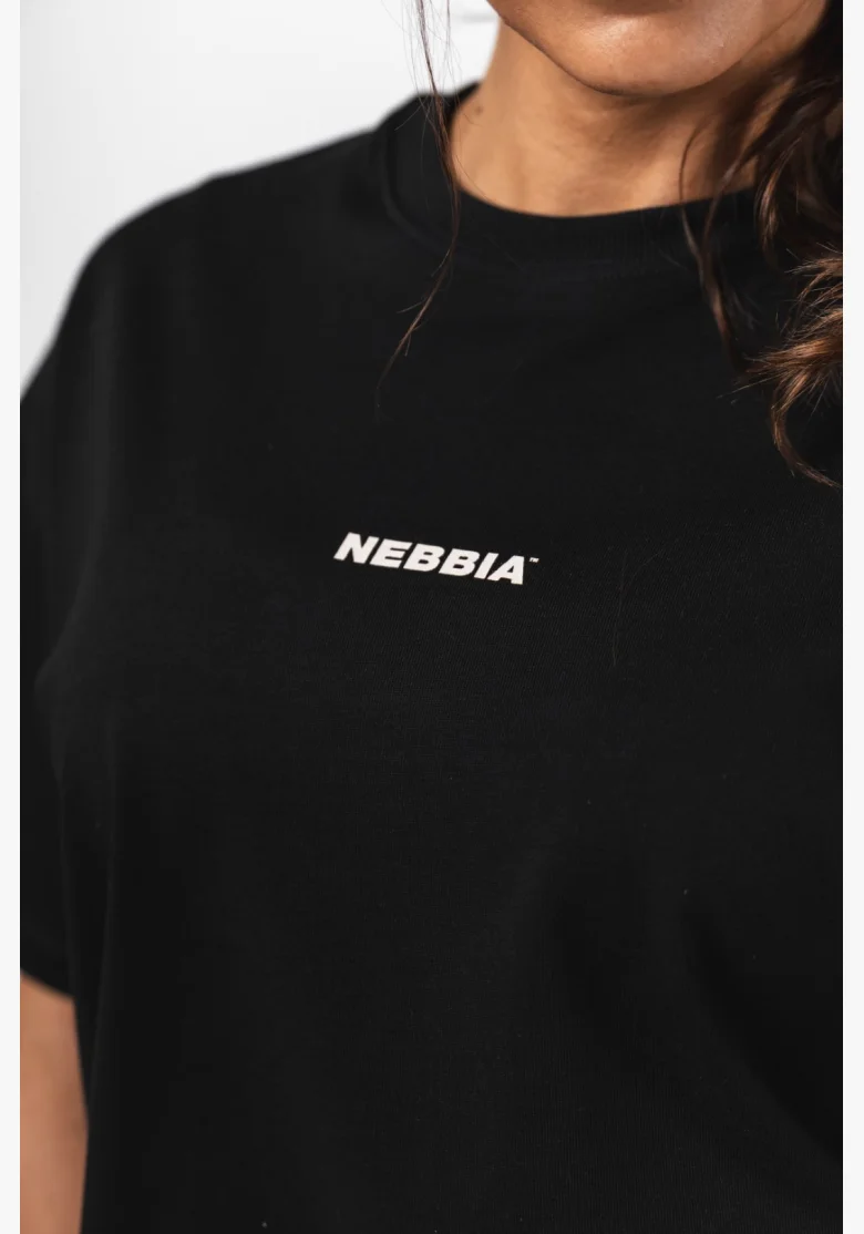 NEBBIA Oversized tričko RESET černé