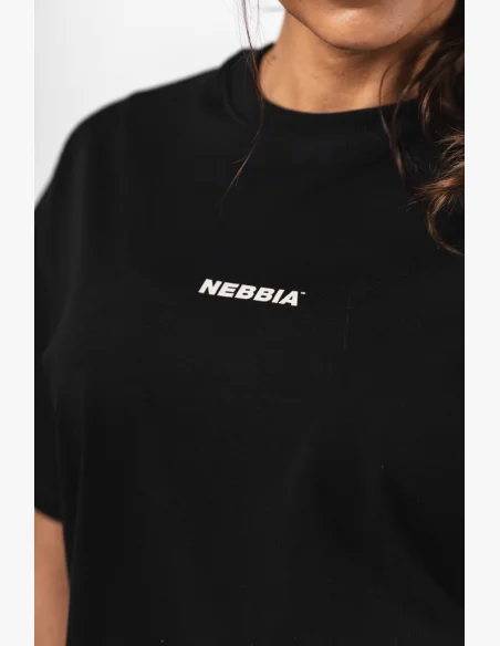 NEBBIA Oversized tričko RESET černé