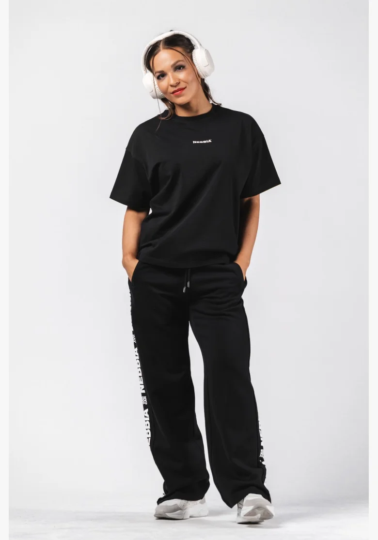 NEBBIA Oversized tričko RESET černé