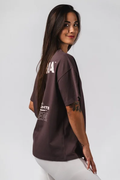 NEBBIA Oversized tričko RESET hnědé 2