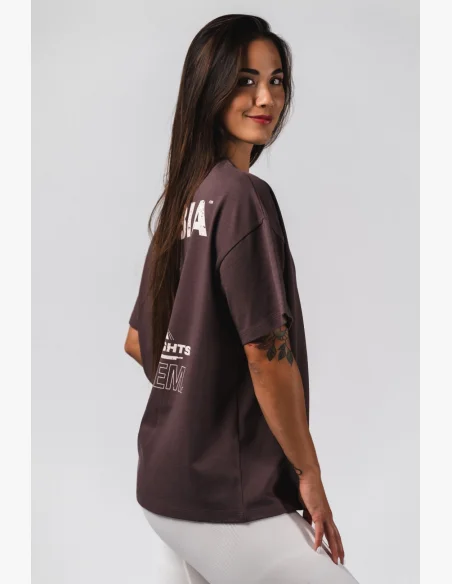 NEBBIA Oversized tričko RESET hnědé