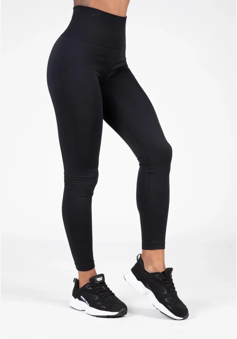 Gorilla Wear Dámske bezešvé legíny QUINCY Seamless - Černé