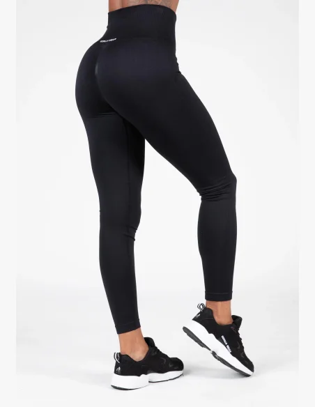 Gorilla Wear Dámske bezešvé legíny QUINCY Seamless - Černé
