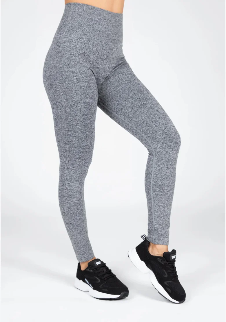 Gorilla Wear Dámske bezešvé legíny QUINCY Seamless - Šedé