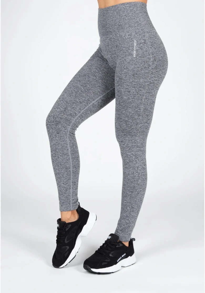 Gorilla Wear Dámske bezešvé legíny QUINCY Seamless - Šedé