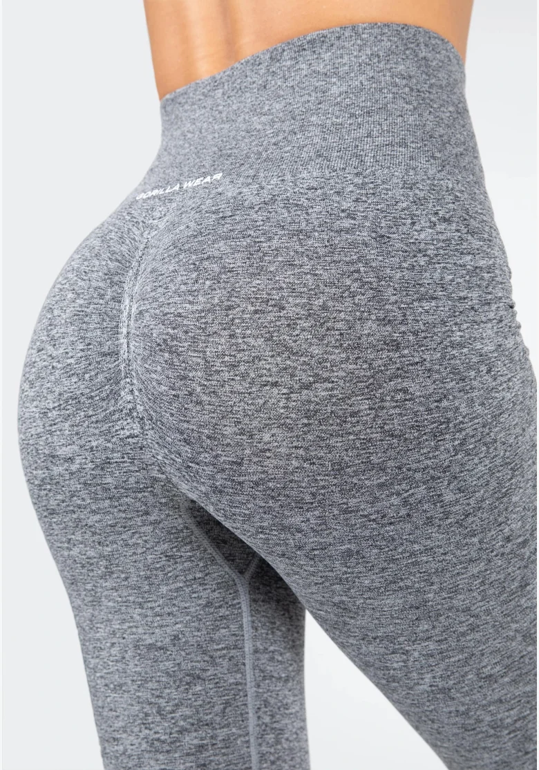 Gorilla Wear Dámske bezešvé legíny QUINCY Seamless - Šedé
