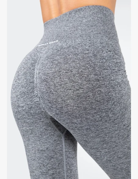 Gorilla Wear Dámske bezešvé legíny QUINCY Seamless - Šedé