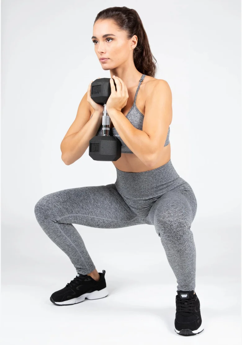 Gorilla Wear Dámske bezešvé legíny QUINCY Seamless - Šedé