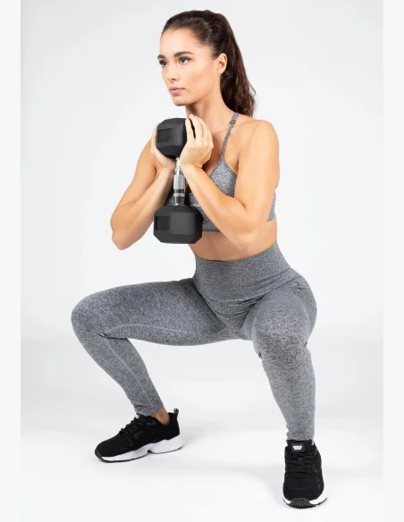 Gorilla Wear Dámske bezešvé legíny QUINCY Seamless - Šedé