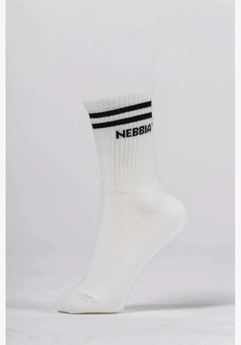 NEBBIA crew ponožky krémové