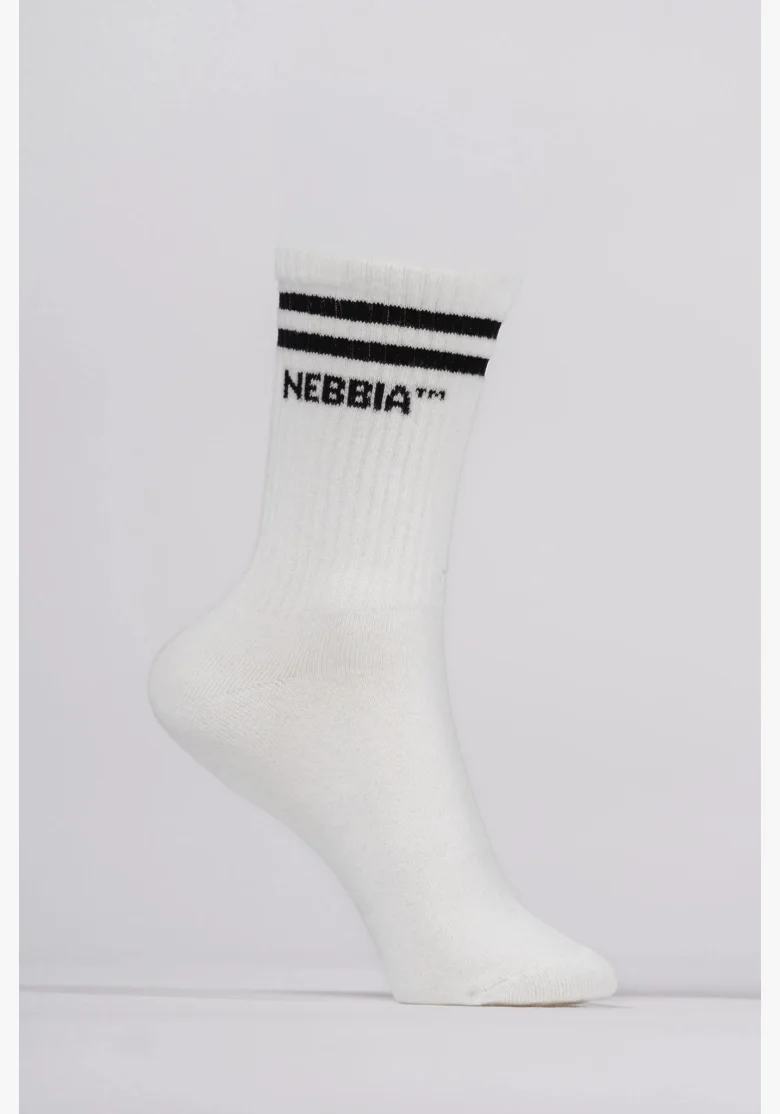 NEBBIA crew ponožky krémové