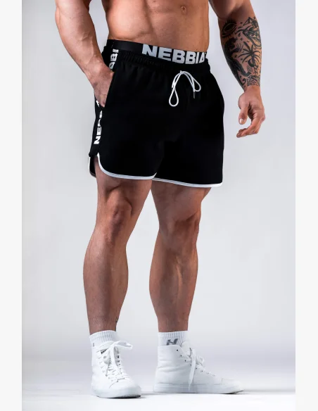 NEBBIA Teplákové šortky HERO Černé