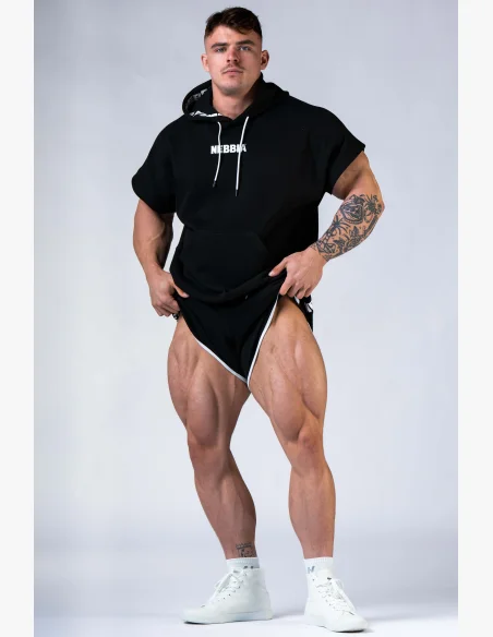 NEBBIA Teplákové šortky HERO Černé