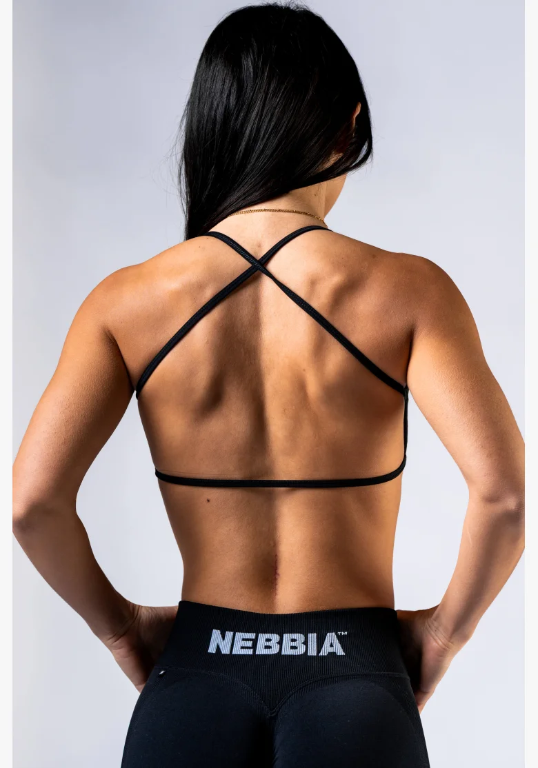 NEBBIA Open-back sportovní podprsenka POWER černá