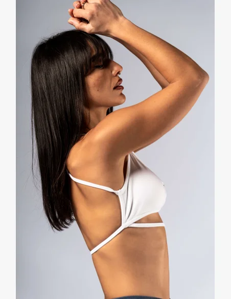 NEBBIA Open-back sportovní podprsenka POWER bílá