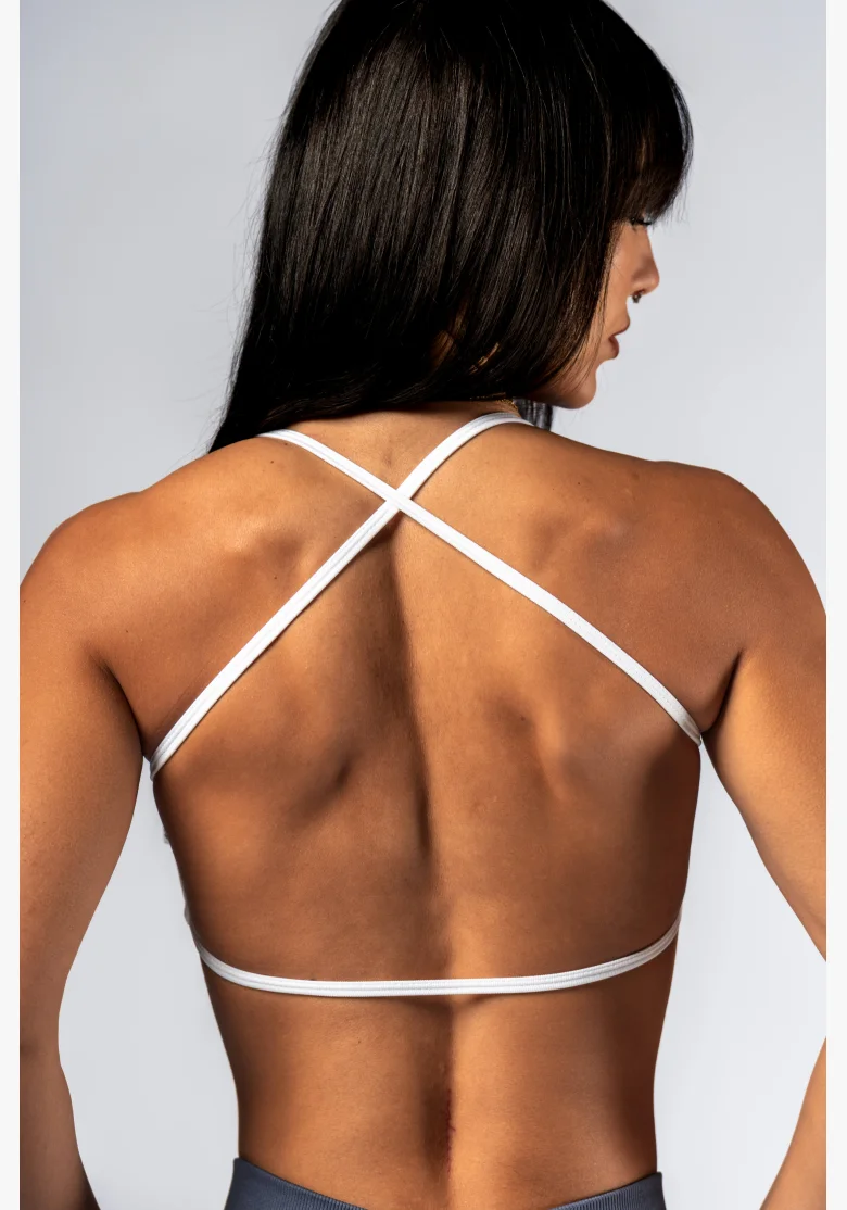 NEBBIA Open-back sportovní podprsenka POWER bílá