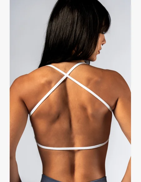 NEBBIA Open-back sportovní podprsenka POWER bílá