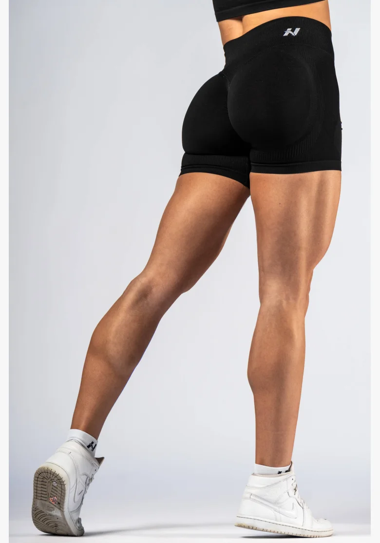 NEBBIA High-waist push-up šortky POWER černé