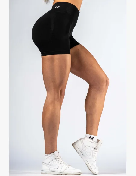 NEBBIA High-waist push-up šortky POWER černé