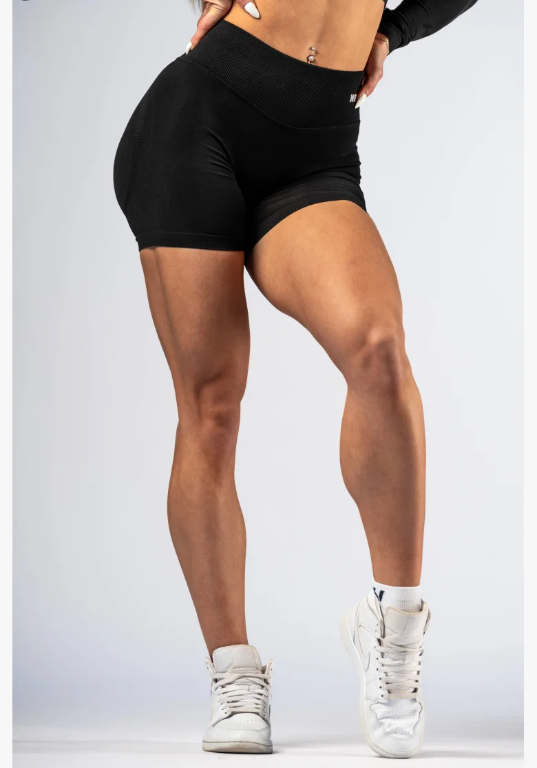 NEBBIA High-waist push-up šortky POWER černé