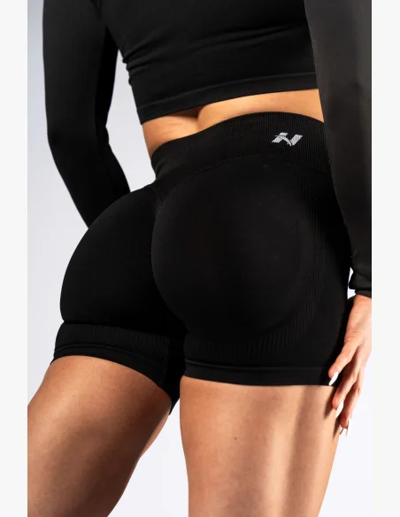 NEBBIA High-waist push-up šortky POWER černé