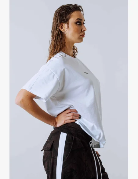 NEBBIA Relaxed fit tričko POWER bílé