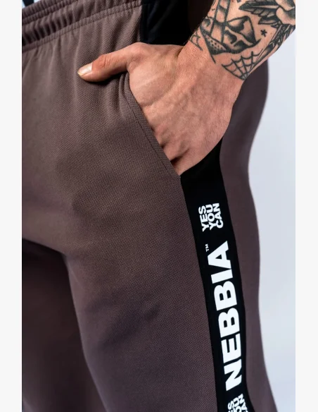 NEBBIA Tepláky HERO hnědé