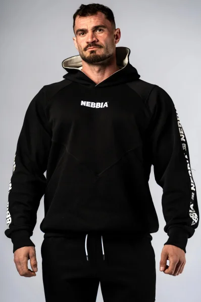 NEBBIA Mikina s kapucí HERO černá