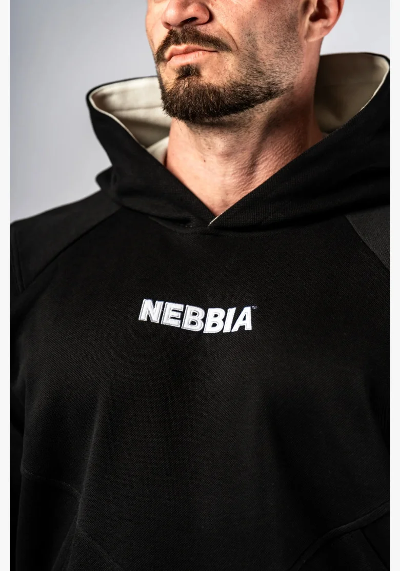 NEBBIA Mikina s kapucí HERO černá