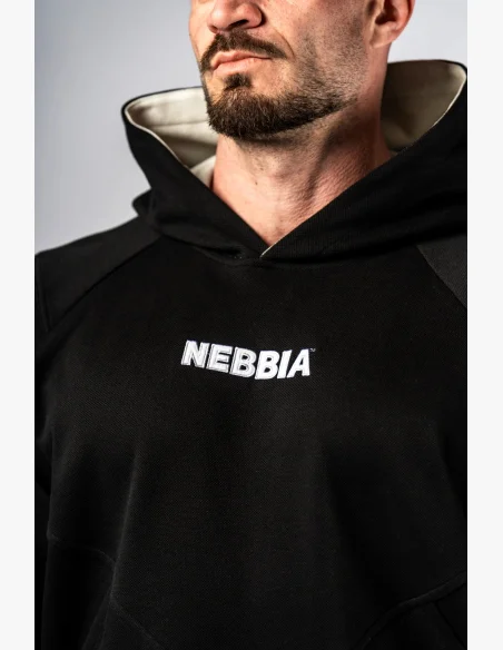 NEBBIA Mikina s kapucí HERO černá