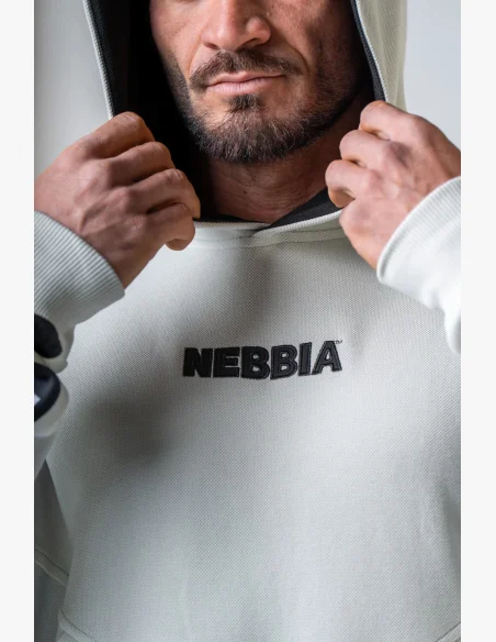 NEBBIA Mikina s kapucí HERO šedá