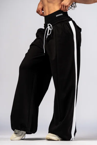 NEBBIA Oversized tepláky POWER černé