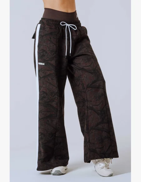 NEBBIA Oversized tepláky POWER camo tmavé