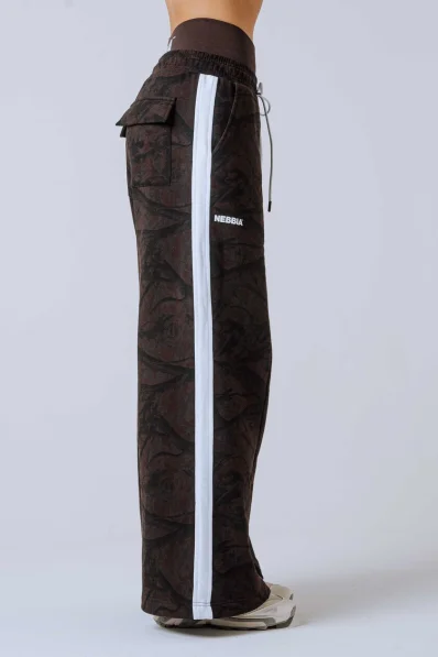 NEBBIA Oversized tepláky POWER camo tmavé 2